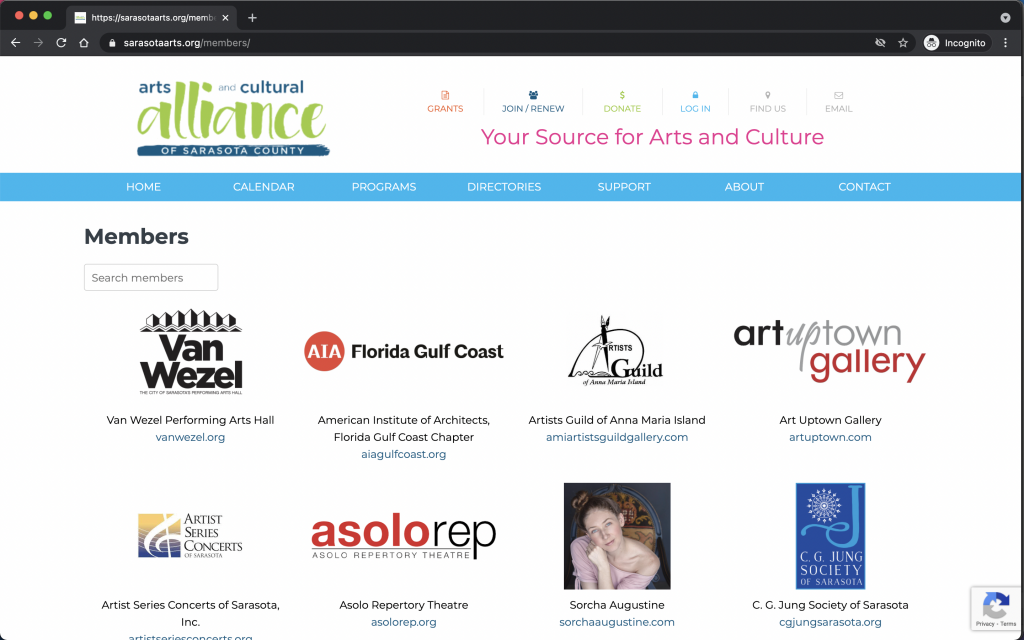 sarasotaarts members page
