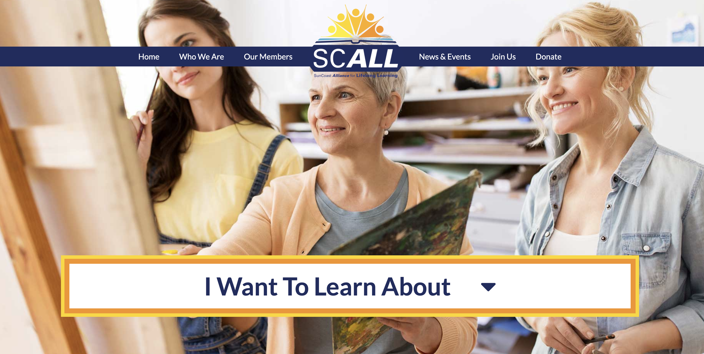 SCALL home page design